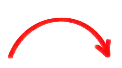 Smooth red arc arrow pointing right minimal design © Basant