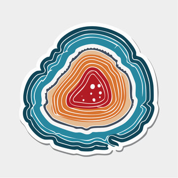 Abstract Geode Slice Illustration