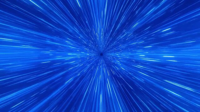 High speed data tunnel with radial light rays converging to center