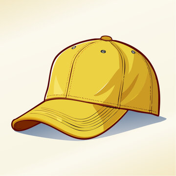 Yellow baseball cap illustration