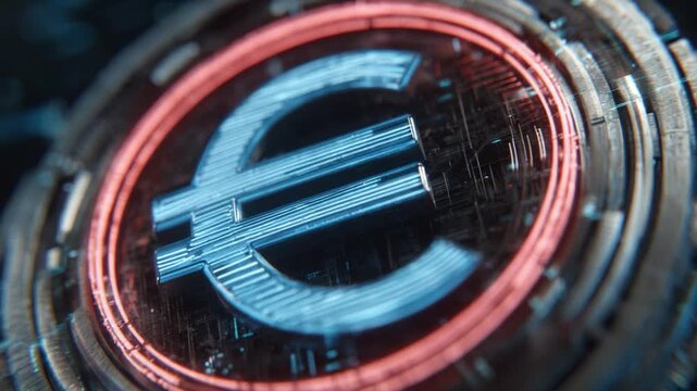 Exploring the Intricate Design of a Euro Coin: A Close-Up View of High-Tech Currency Highlighting Its Modern Aesthetic and Symbolism