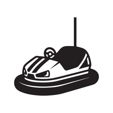 Bumper Car Vector Icon Illustration for Amusement Park

