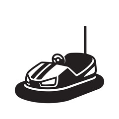 Fototapeta premium Bumper Car Vector Icon Illustration for Amusement Park 