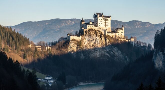 Hohenwerfen Castle Burg Hohenwerfen is a medieval fortress situated on a 623-meter precipice in Werfen, Austria.