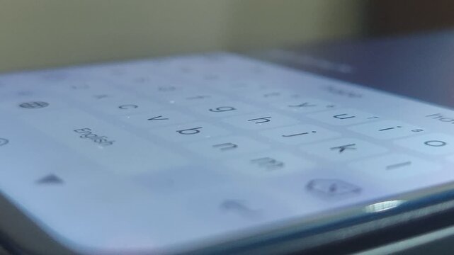 Person Typing Message on Smartphone, Close-Up Mobile Chat and Communication Concept