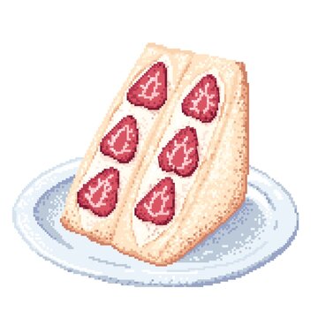 strawberries sando sandwich japan