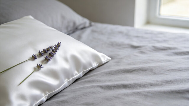 Silk pillowcase lavender sleep