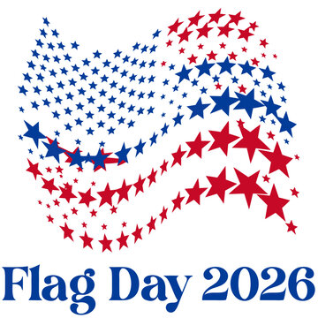 Flag day 2026 celebration with red and blue stars