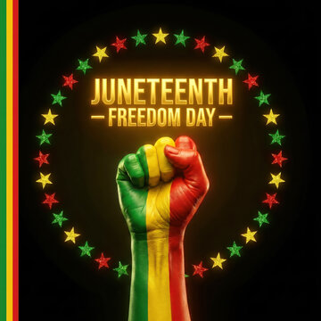 Juneteenth Freedom Day celebration. Black freedom, emancipation celebration