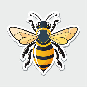 Stylized illustration of a bee
