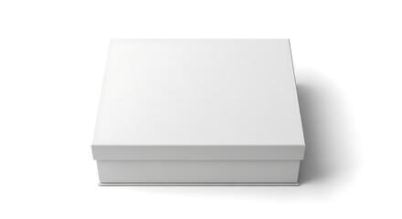 Fototapeta premium White square gift box on white background packaging