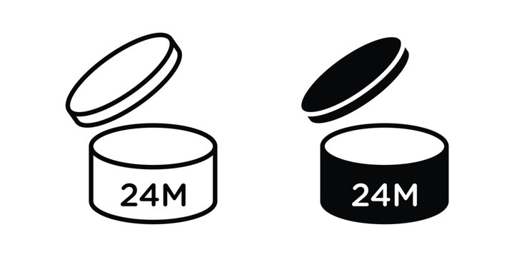 24M icon vector design and illustration.