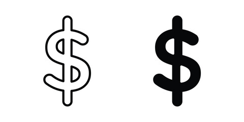 Obraz premium American dollar icon vector design and illustration.