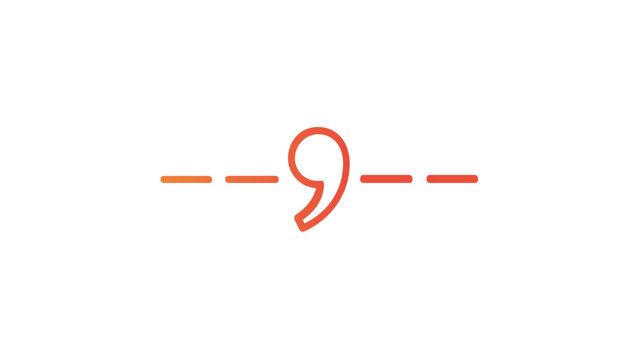 A highly practical punctuation mark concept shown as a beautiful vector icon. This sharp stylish illustration is highly scalable and excellent for adding clear structure to any typographical web