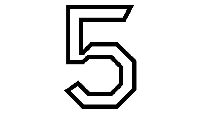 A clean, modern numeric digit vector icon illustration featuring a bold numerical symbol designed with flat scalable aesthetics for professional educational and graphic design resource projects.