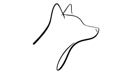 Obraz premium Bold and elegant animal head vector icon illustration featuring a stylized silhouette with minimalist details, perfectly suited for versatile logo design, nature branding, and scalable flat graphics.