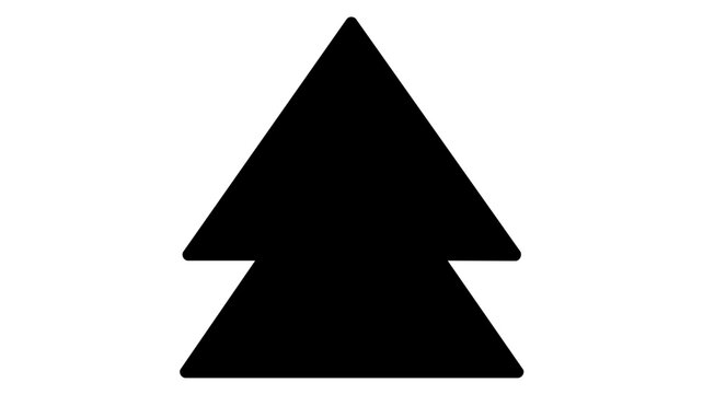 Minimalist abstract tree species vector illustration highlighting geometric shapes and clean lines representing natural growth on a blank background, perfect for modern ecological branding and UI