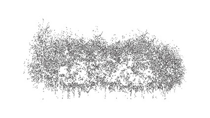 Detailed horizontal tree line sketch for architectural site plans and landscape drawings. © Sara Studio