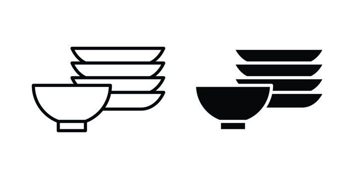 Dishes icon vector design and illustration.