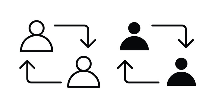 employee turnover icon vector design and illustration.