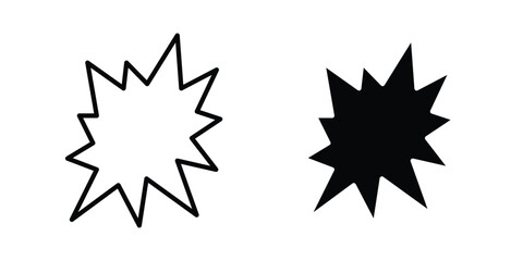 Explosion icon vector design and illustration. © nancy