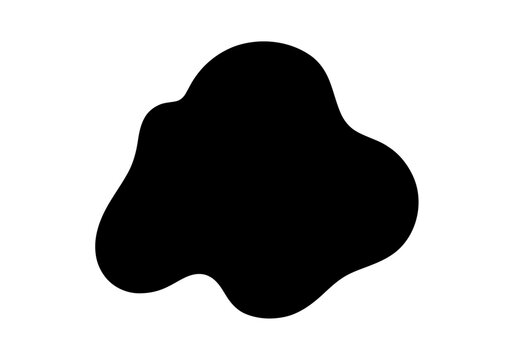 Black Cloud Shape Isolated Object.