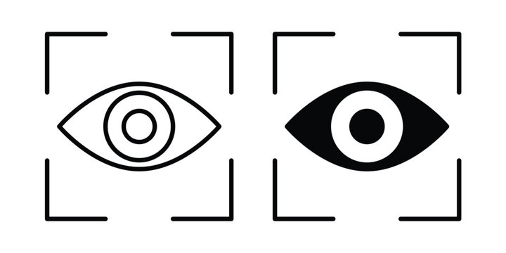 Eye tracking icon vector design and illustration.