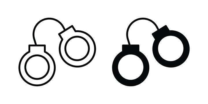 Handcuffs icon vector design and illustration.