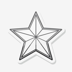 Obraz premium Stylized Star Icon with Shadow