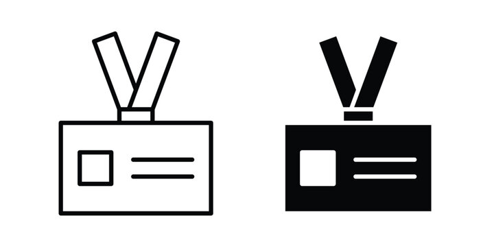Lanyard icon vector design and illustration.