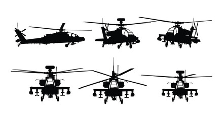 Vector illustration of multiple helicopter views high-quality © Nayem
