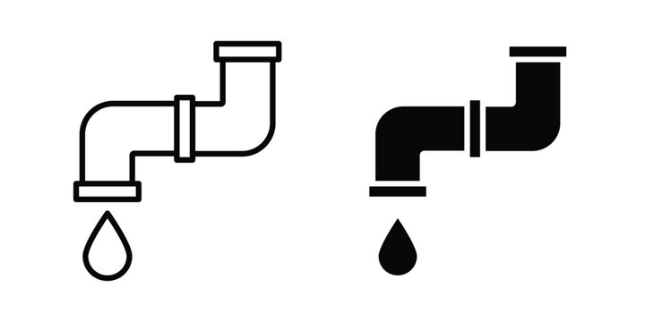 Plumbing pipes icon vector design and illustration.