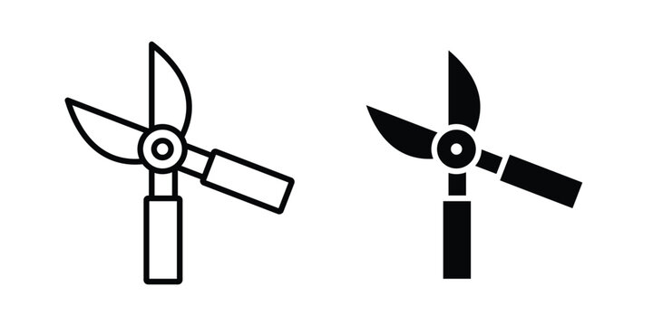 Pruning shears icon vector design and illustration.