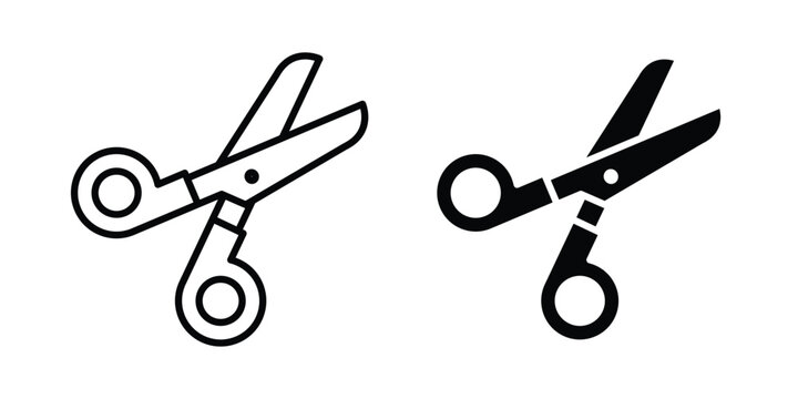 Scissors icon vector design and illustration.