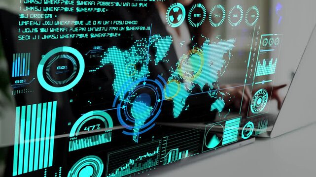 Connection network visualization showing global connection, network communication, digital connection analytic. Connect networks tool support real-time insight and improve connection system. Thunk