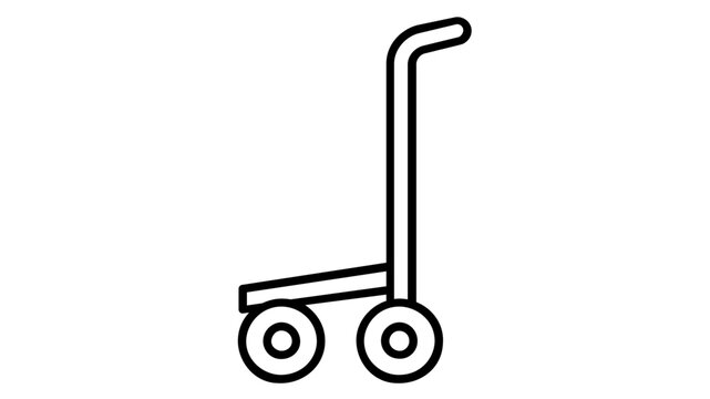 Unique flat vector illustration of a classic unicycle for circus entertainment or balance skills training, clean minimalist icon design scalable for creative graphic resources and printed visual