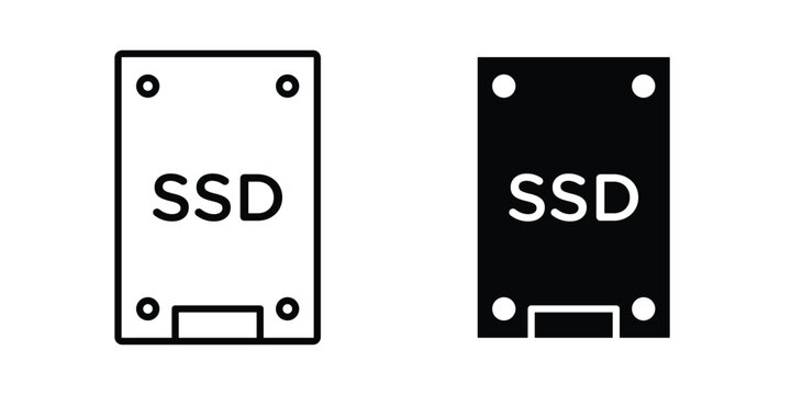 SSD icon vector design and illustration.