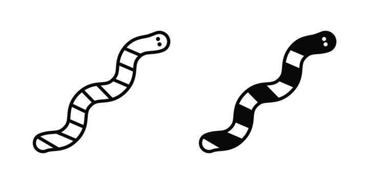 Worm icon vector design and illustration.