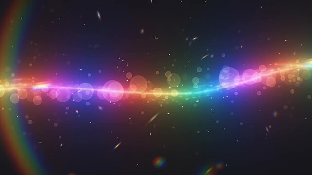 colorful light streaks neon glow abstract bokeh background