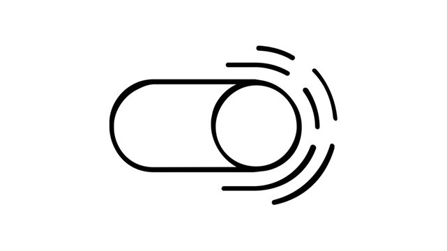 Modern minimalist UI toggle switch vector icon illustration for digital interfaces, showcasing sleek design elements perfect for web applications, mobile settings menus, and clean control panels.