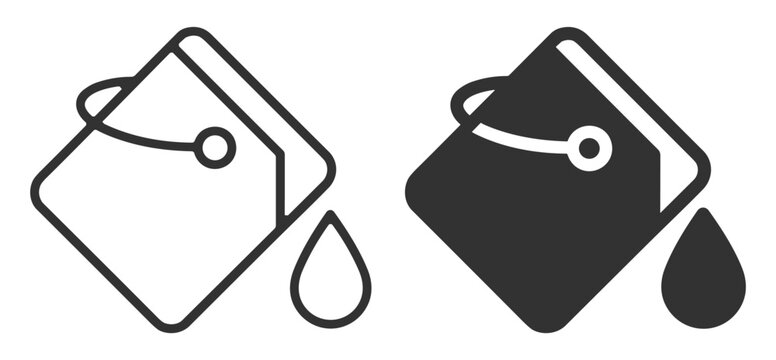paint can pouring liquid icon vector illustration on transparent background