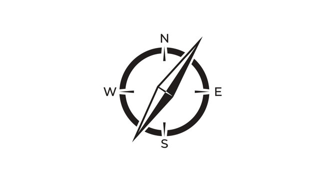 Compass Rose Navigation Tool Indicating Directional Guidance and Orientation.