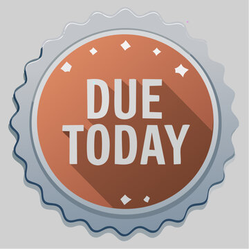 Due Today Badge with Shadow