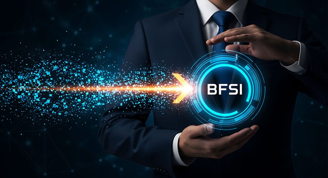 Business growth in BFSI sector with digital transformation and financial technology