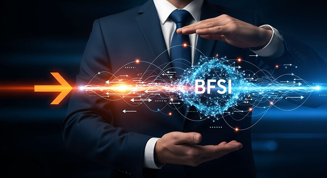 BFSI Digital Transformation and Financial Technology Services Concept