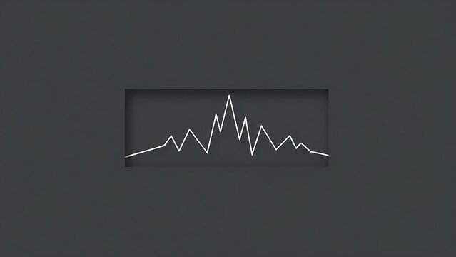 modulation. A minimalist graphic of a jagged sound wave becoming a smooth line. product launch decks, UI/UX mockups, designed for data visualization dashboards and holographic UIs.