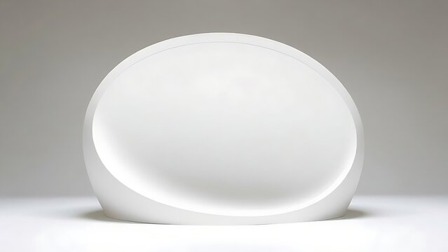 maquette. A white plaster architectural model with a parabolic curve. real-estate listings, architecture portfolios, designed for real-estate listing and luxury residence showcases.