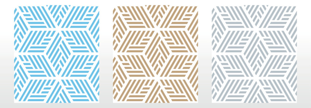 Set of abstract geometric patterns. Seamless vector backgrounds. Colored ornaments Graphic modern patterns Simple lattice graphic design