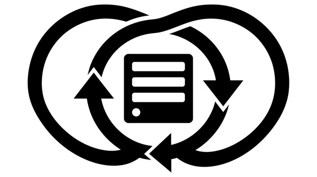 Document Workflow Process Management File Cycle Illustration