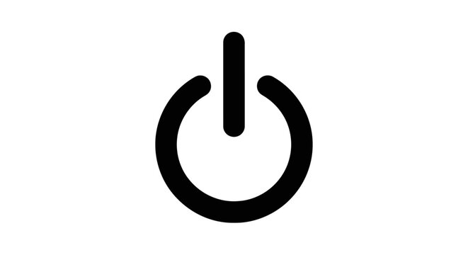 Power button icon symbol.
